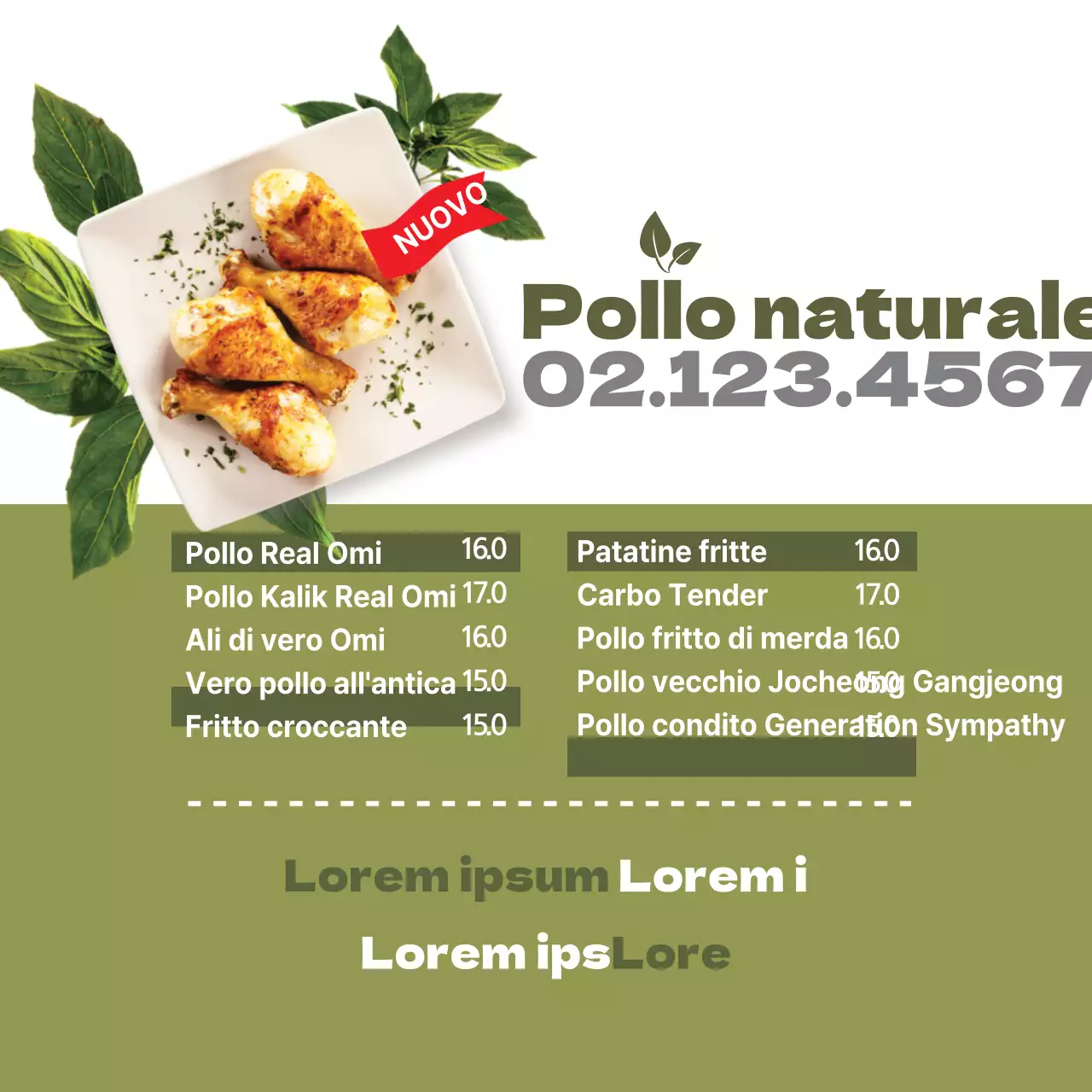 Pollo naturale