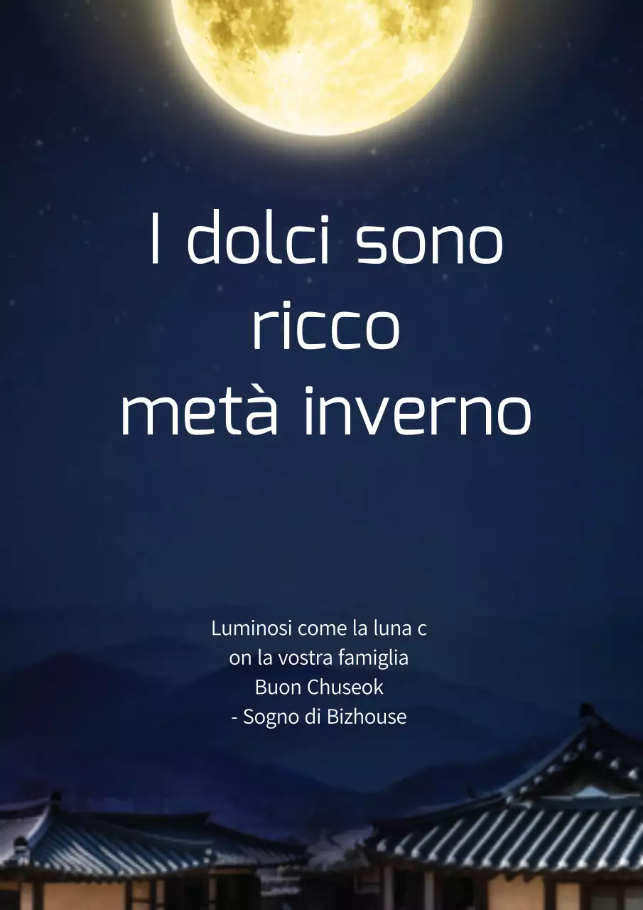 Auguri di buon anno con cielo notturno indaco e luna foto