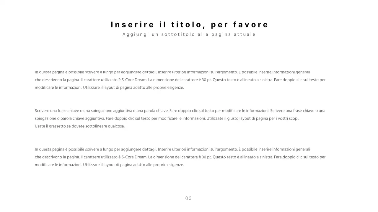 Presentazioni pulite