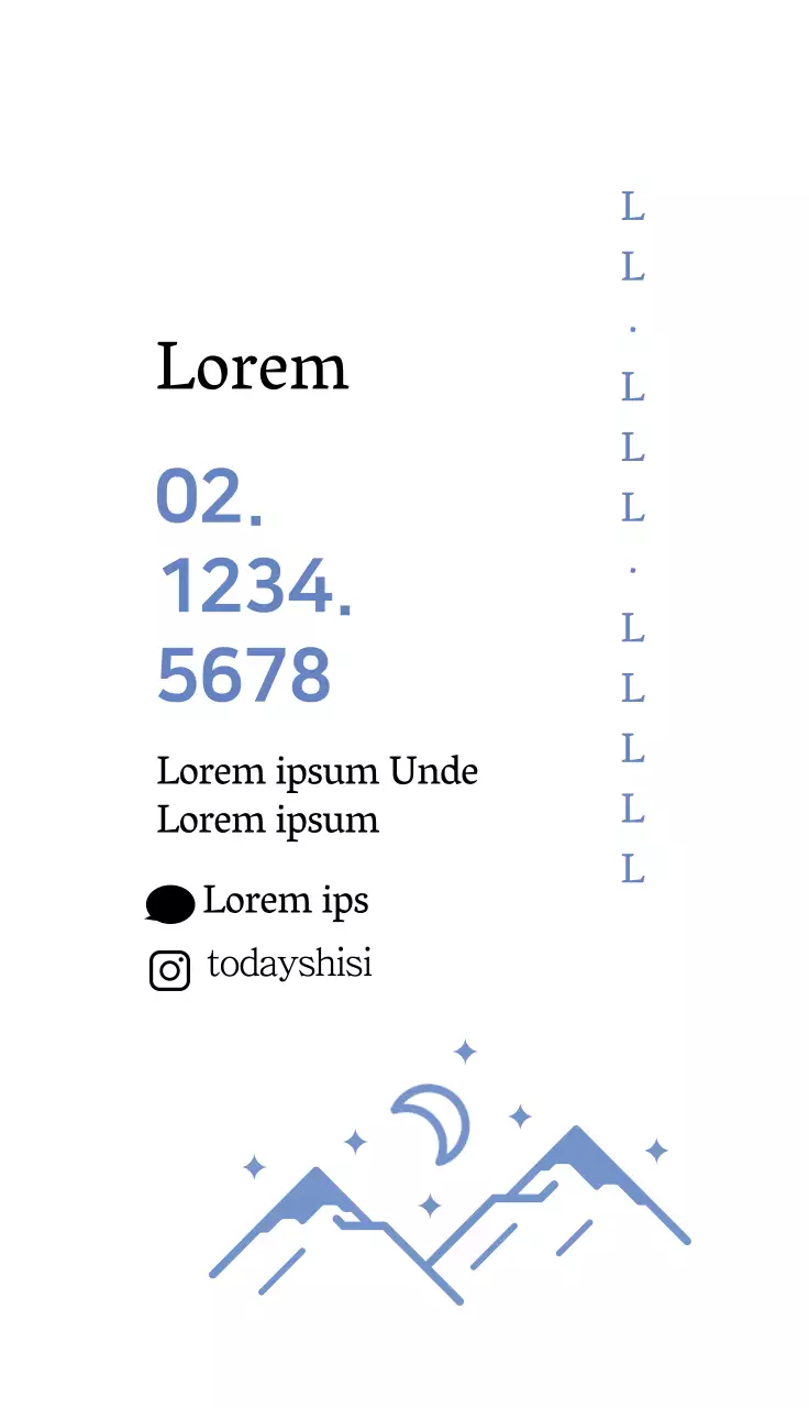 Illustrazione blu del campeggio semplice