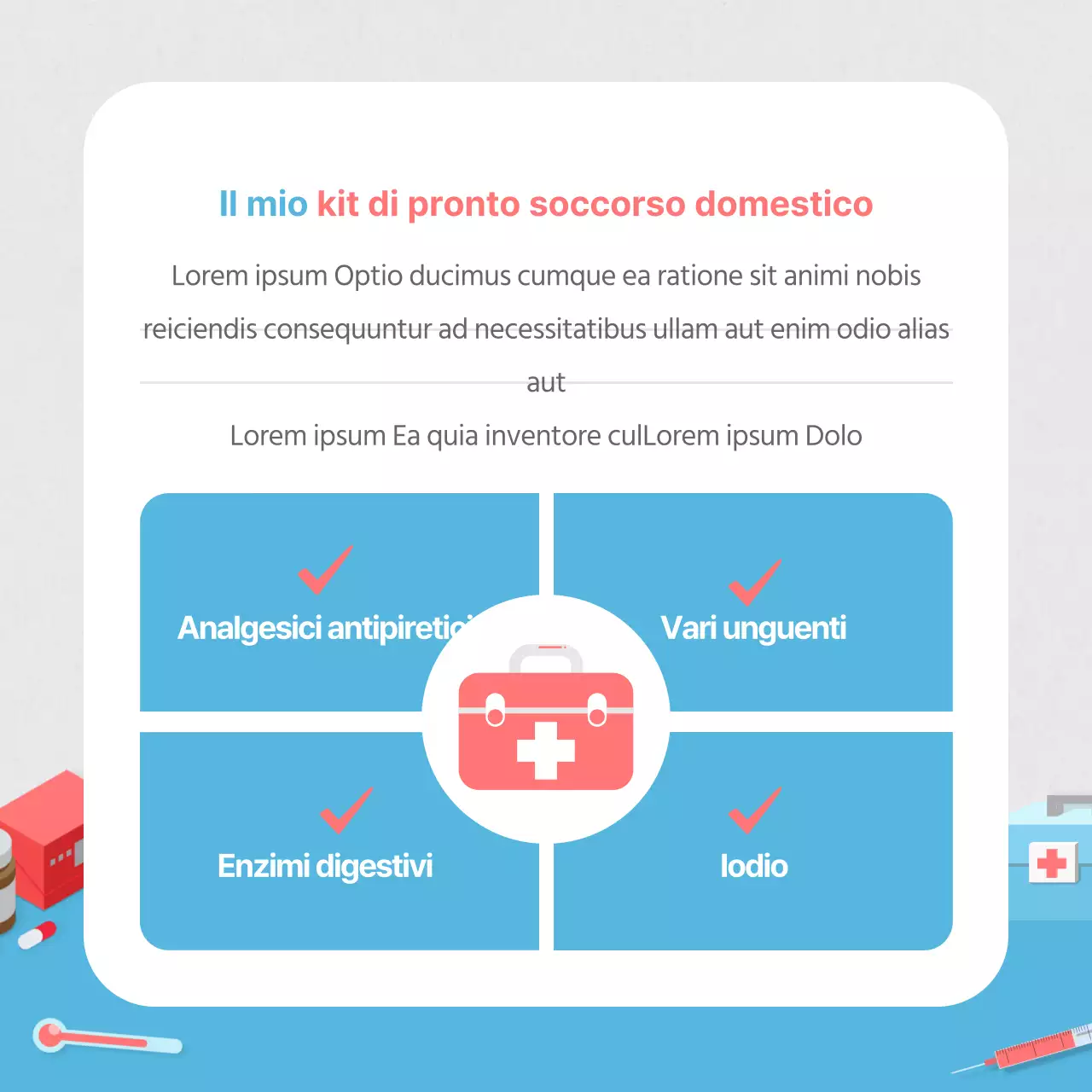 Cartella di pronto soccorso in azzurroNews Design