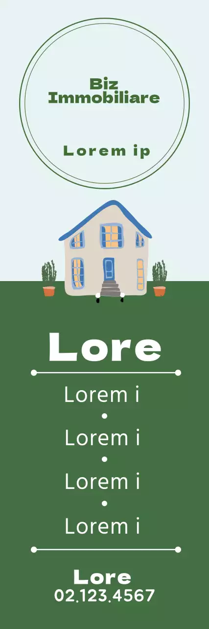 Illustrazioni verdi Promozione della proprietà pulita