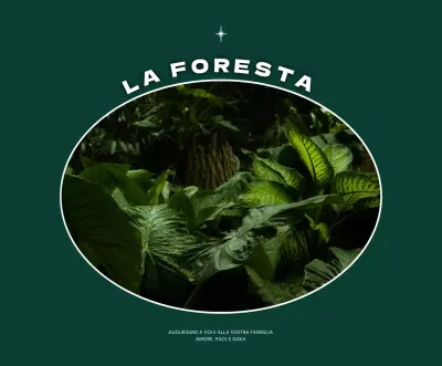 Concetto di cornice emozionale in verde scuro e bianco per merce personalizzata