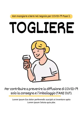 Carini i takeaway illustrati con un layout semplice