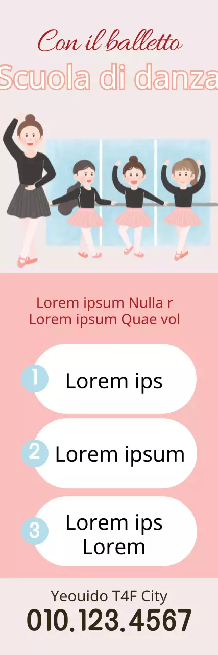 Scuola di balletto rosa