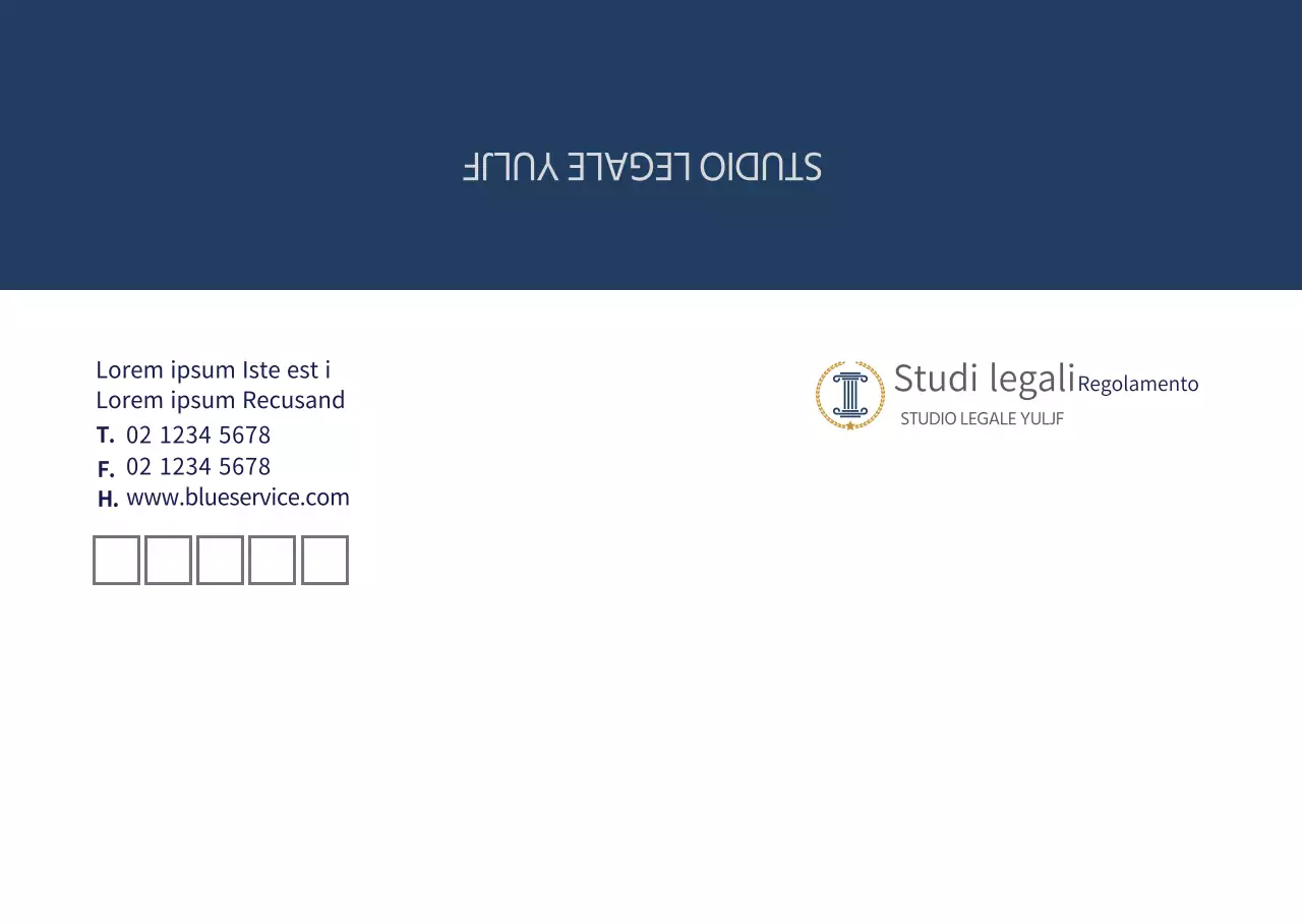 Studio legale aziendale moderno di colore blu navy