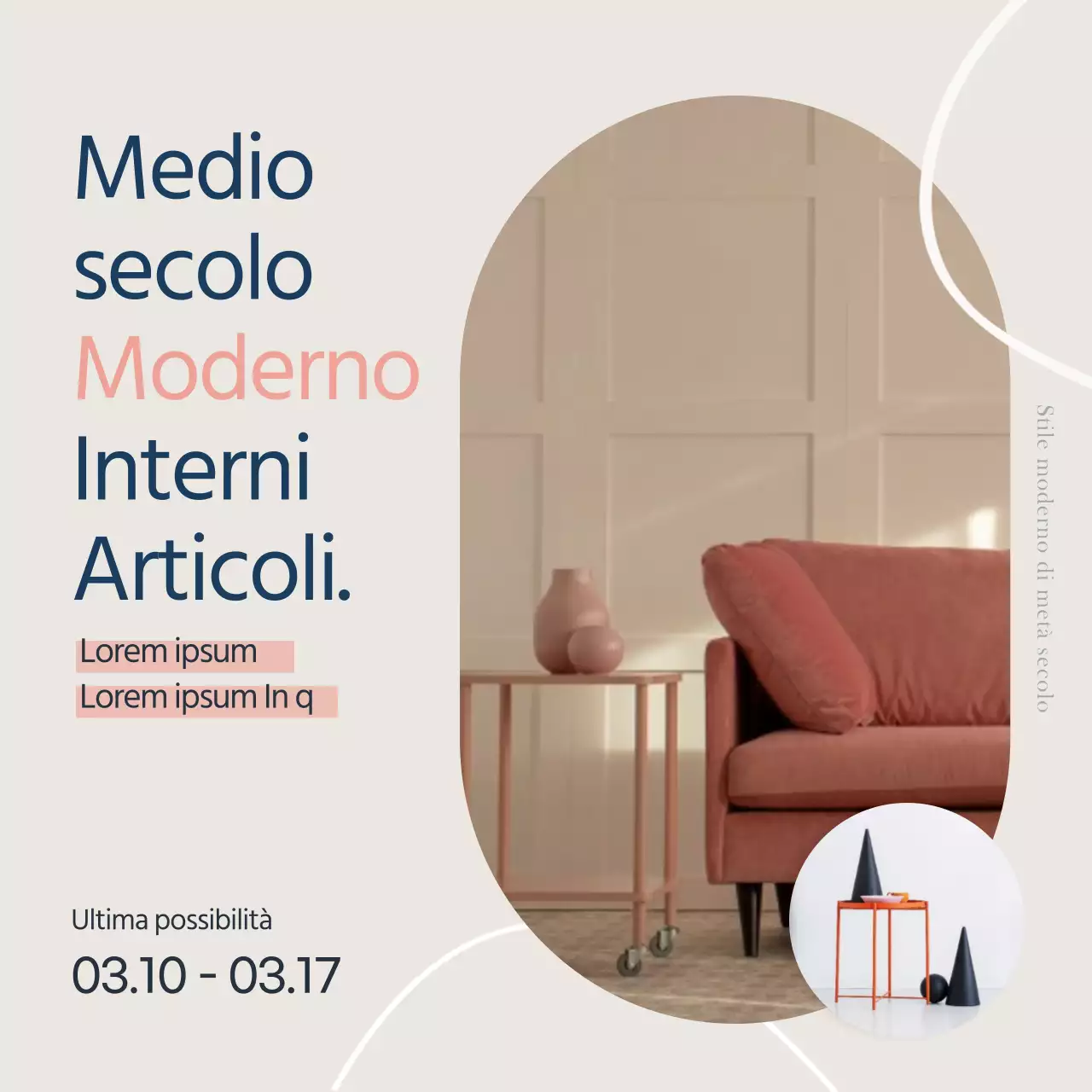 Evento sugli articoli per interni del Mid-Century