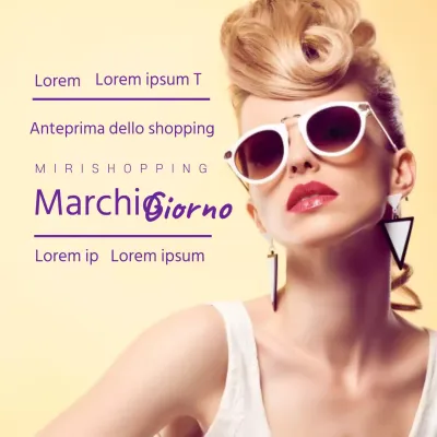 Giallo e viola abbigliamento femminile di tendenza centro commerciale annuncio offerta