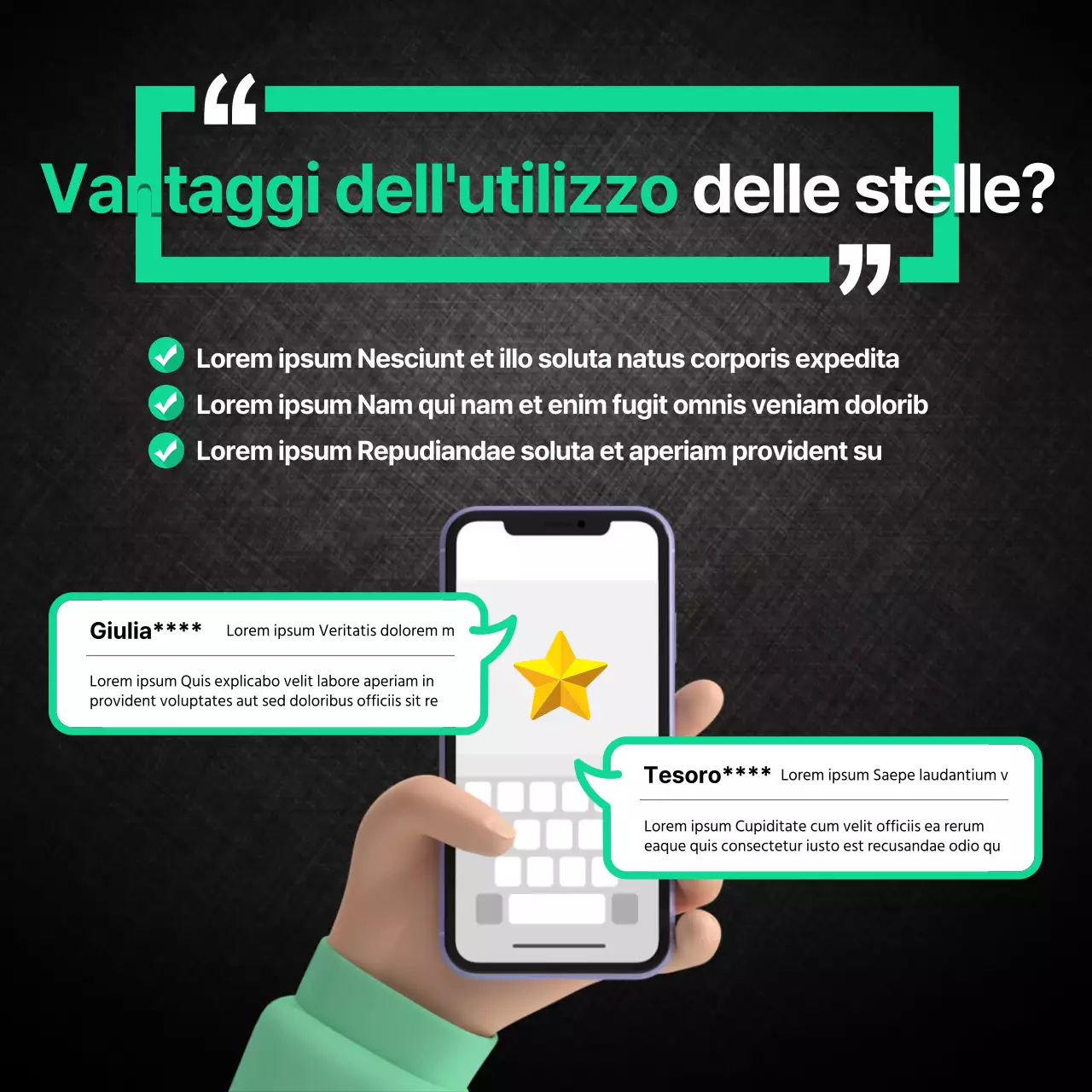 Novità sul cartoncino stellato turchese e nero