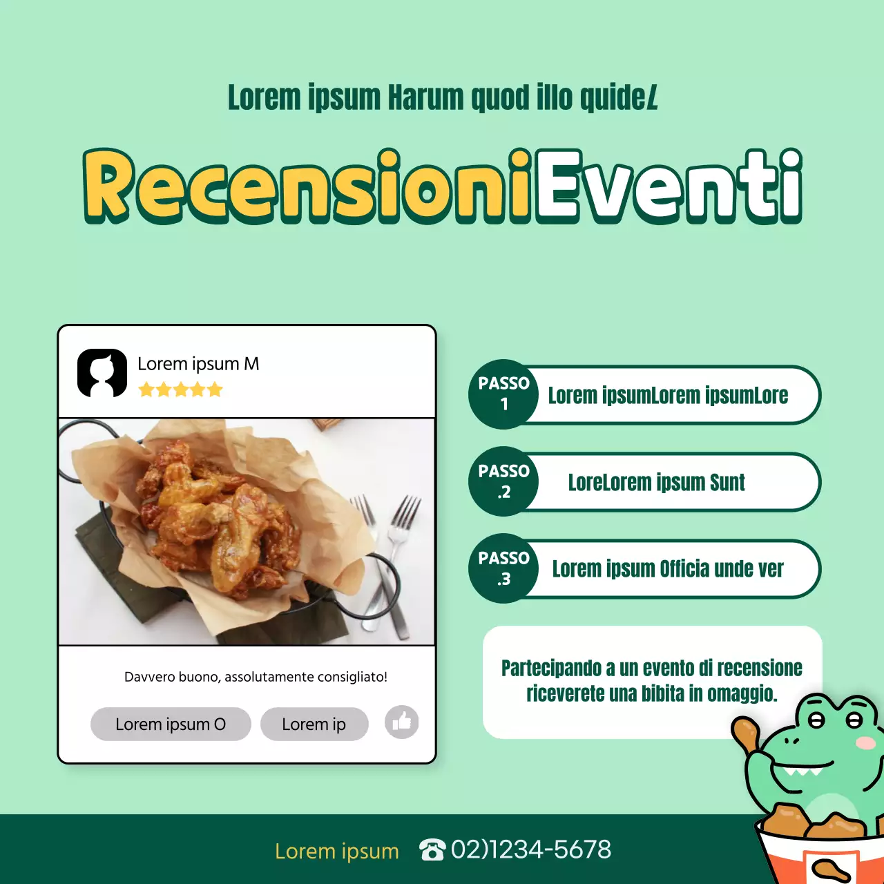 Consegna di concetto carina alla menta recensione fotografica dell'evento