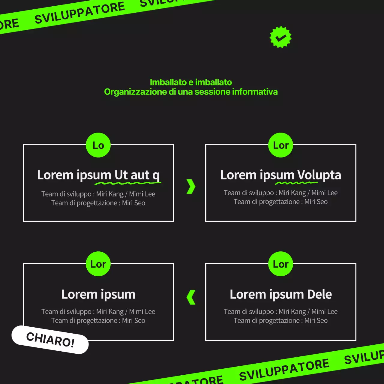 Annunci di lavoro online in nero e colori fluorescenti