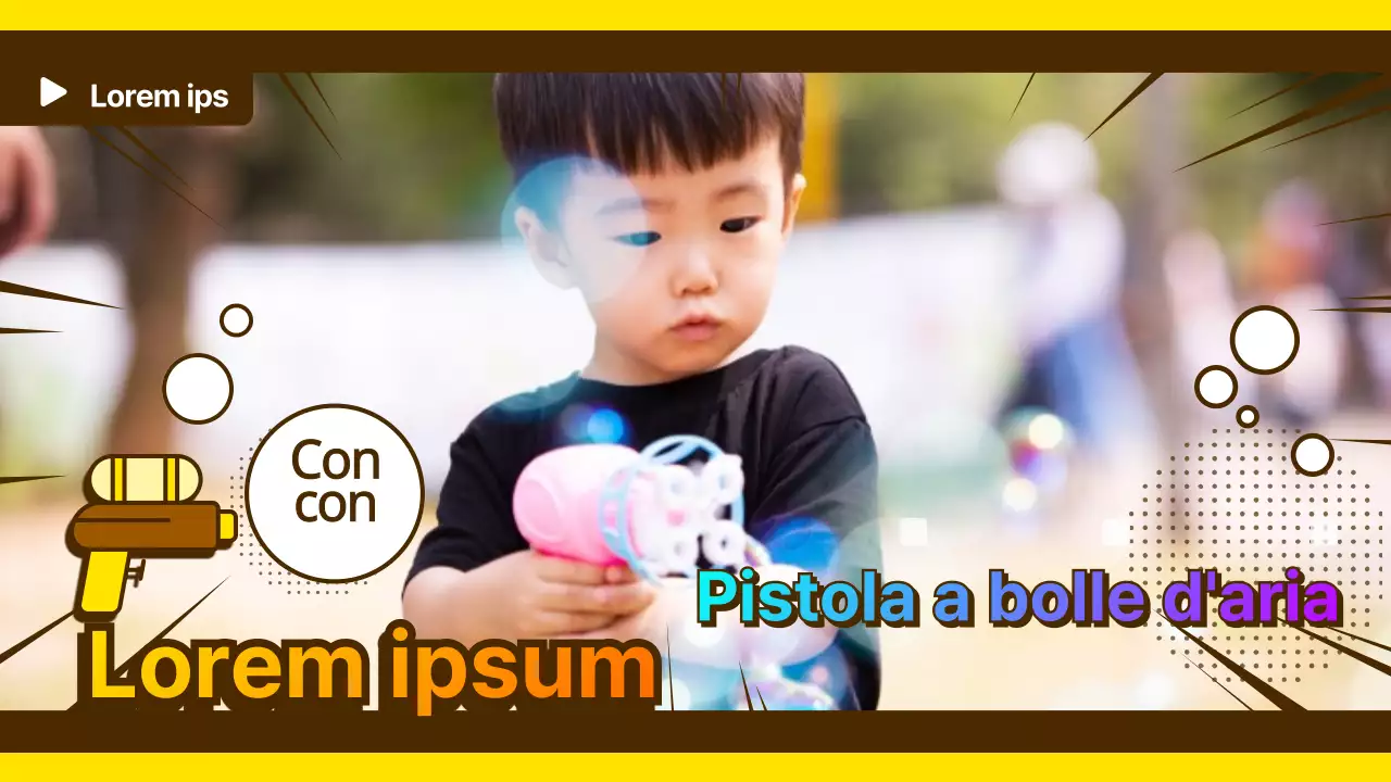 Cornici a cartoni animati gialle e marroni, la recensione della pistola a bolle d'aria che vale i miei soldi