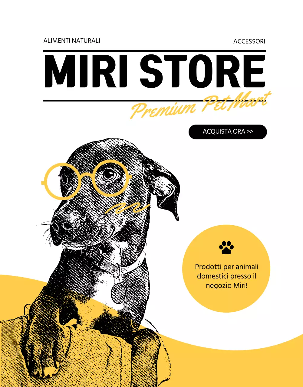 Eventi Petmart gialli e illustrati