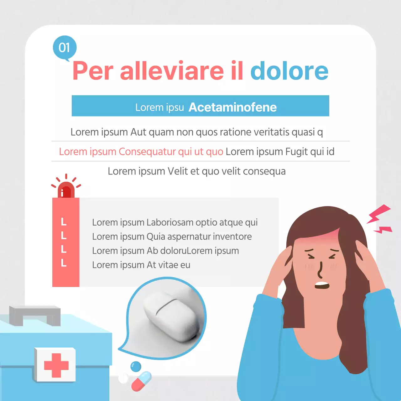 Cartella di pronto soccorso in azzurroNews Design