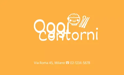 Logo del ristorante con una simpatica illustrazione di riso giallo