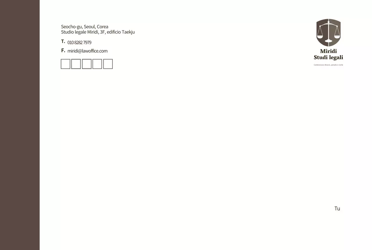 Studio legale aziendale moderno Brown