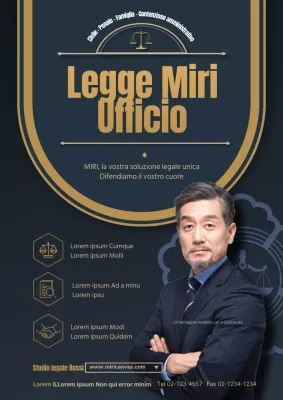 Blu scuro con testo in oro per un webposter di peso elevato