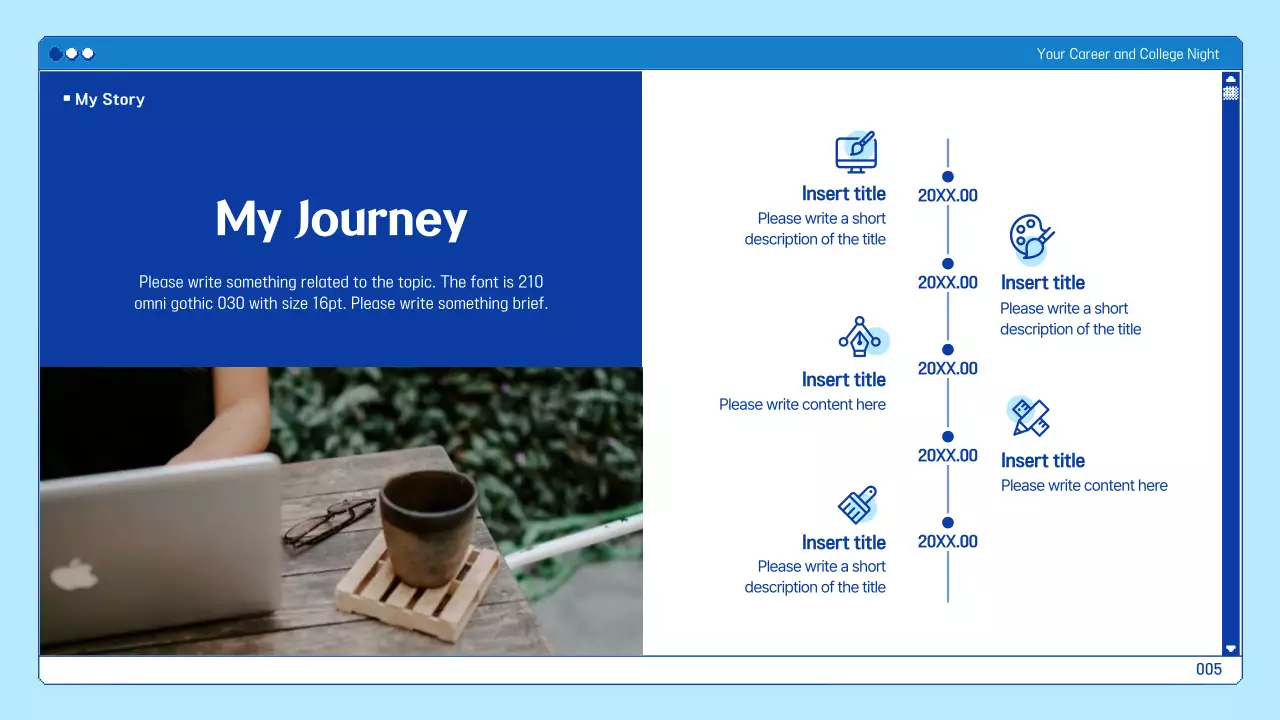 University presentations in a blue browser theme