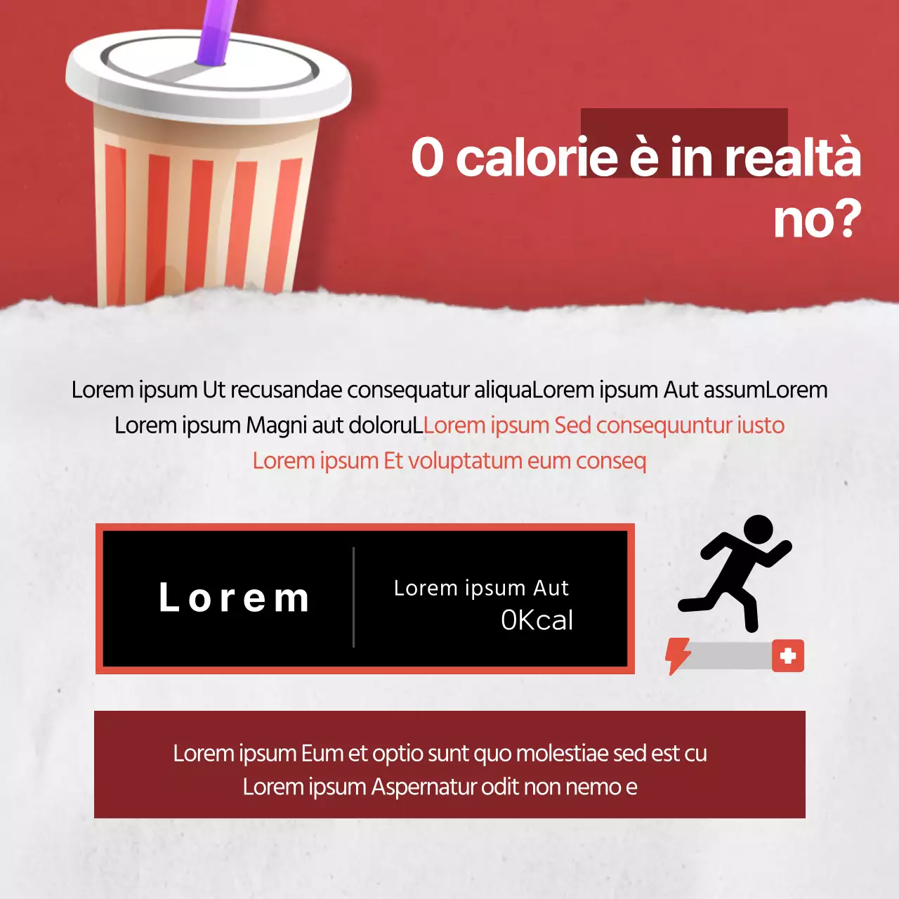 La carta segreta rossa a zero calorie