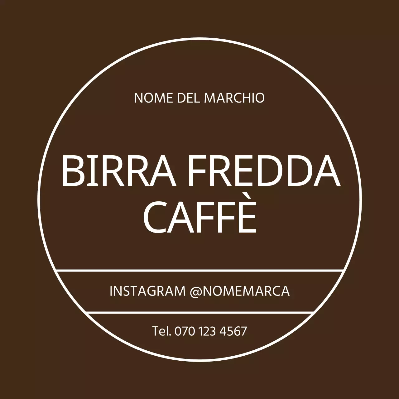 Cornice semplice marrone Cafe Circle