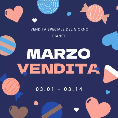 Offerte bianche in blu e rosa