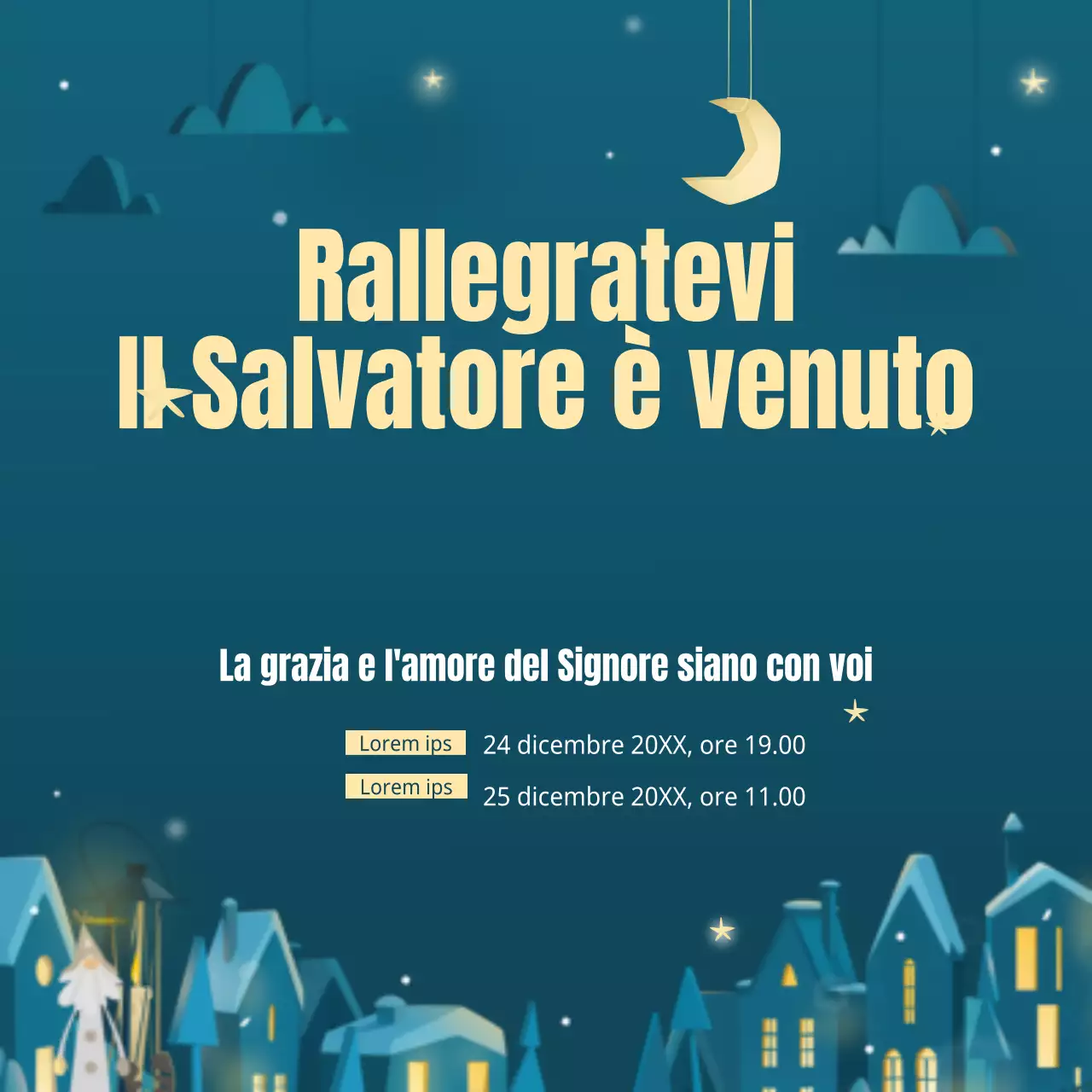 Sono felice che tu sia venuto.