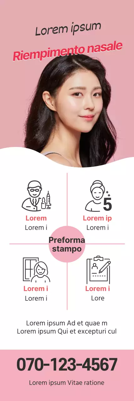 Filler rosa per ponti di chirurgia plastica