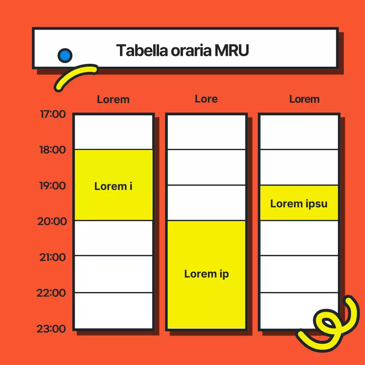 Illustrazione colorata in stile pop art per promuovere un festival universitario