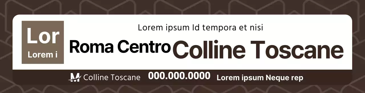 Marrone Forme pulitePromozione della proprietà con motivi a fantasia