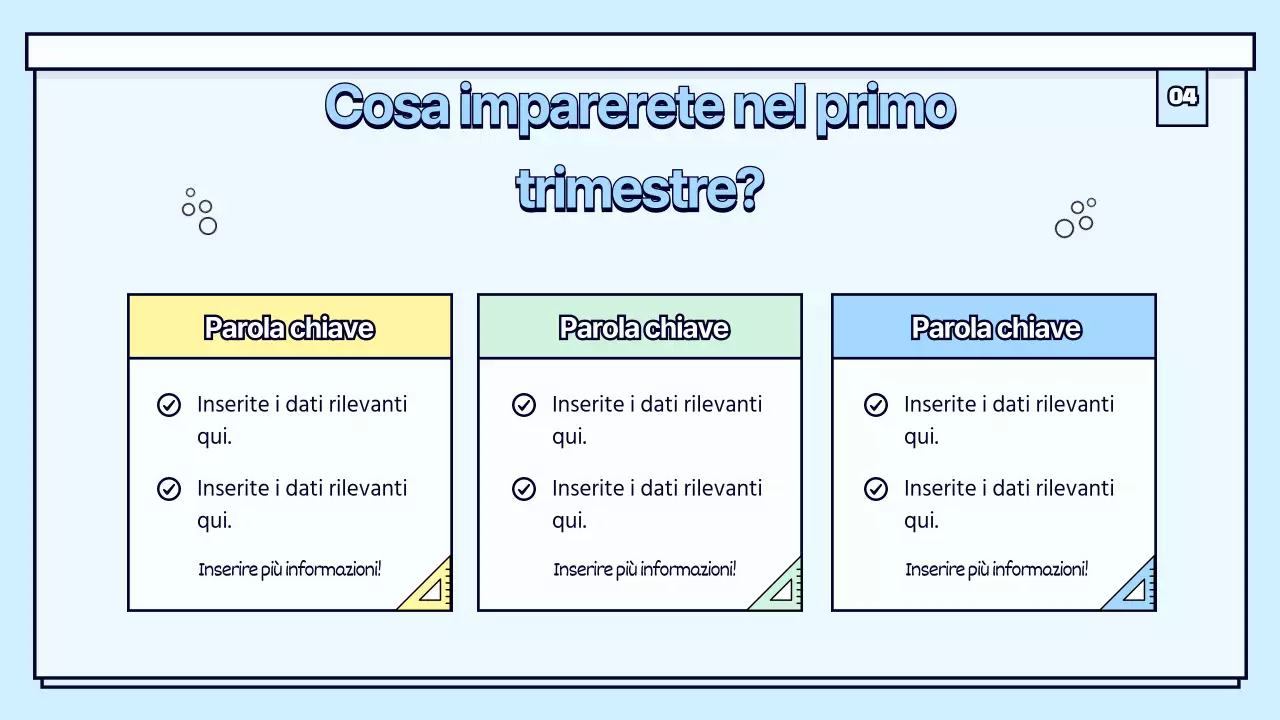 Orientamento alle lezioni di scienze