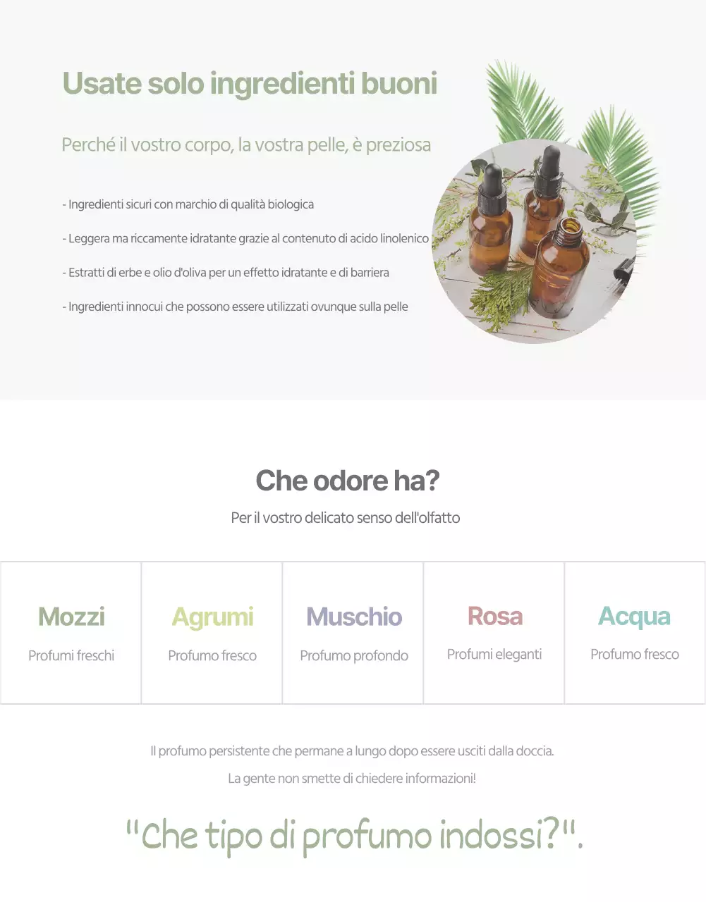 Pagina di dettaglio del prodotto corpo