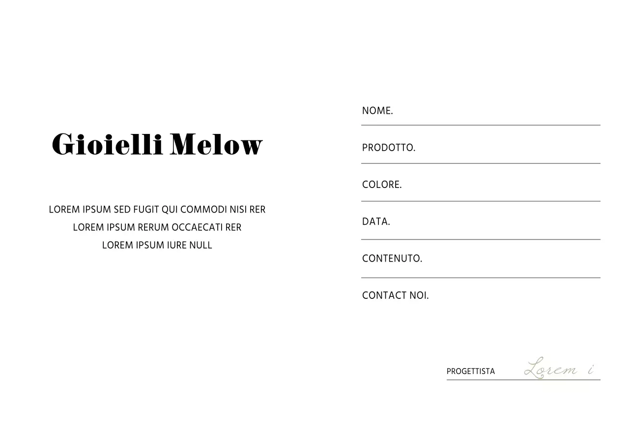 Azzurro Semplice Carta di garanzia per gioielli Cartolina postale