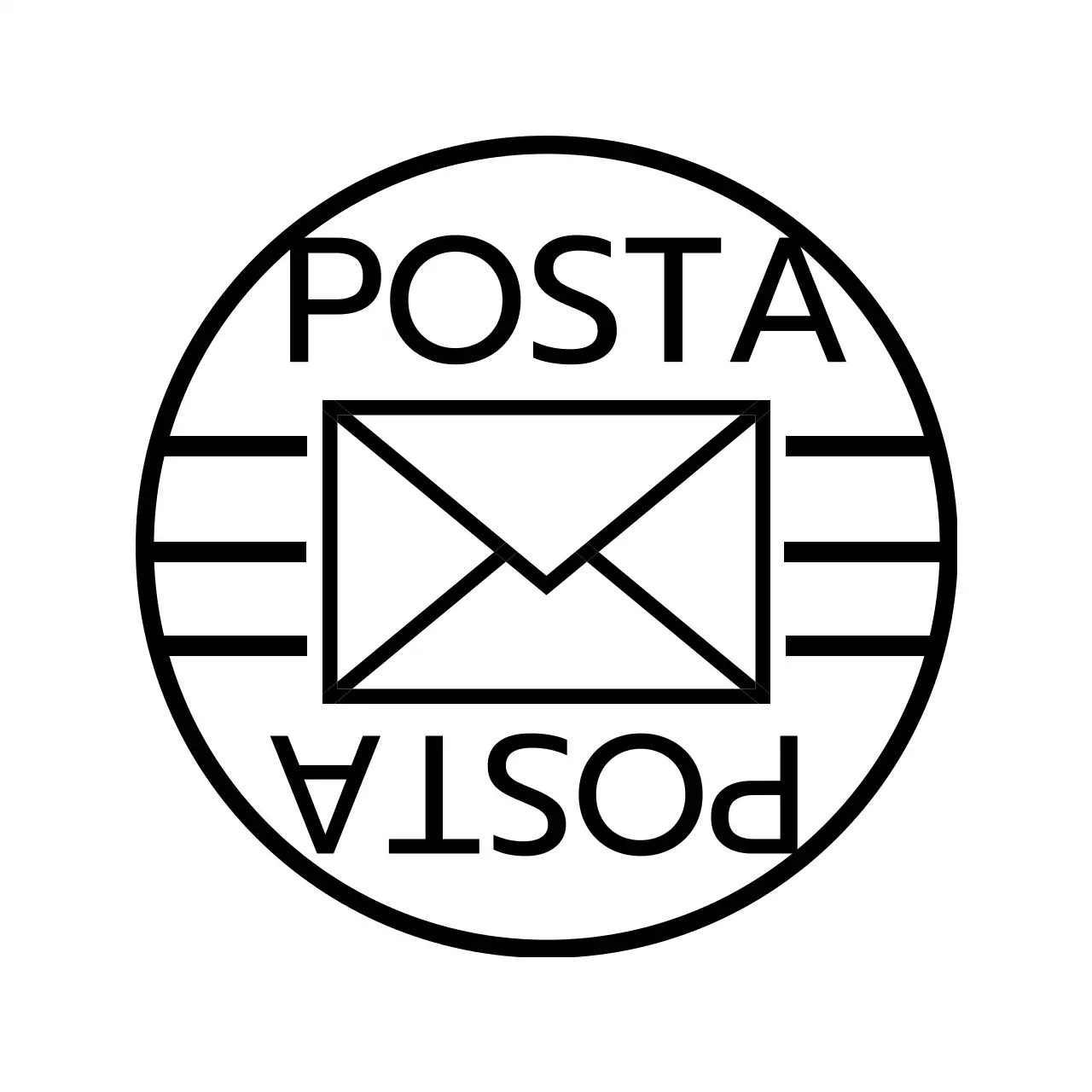 Merchandising con semplici icone e linee in lettere nere