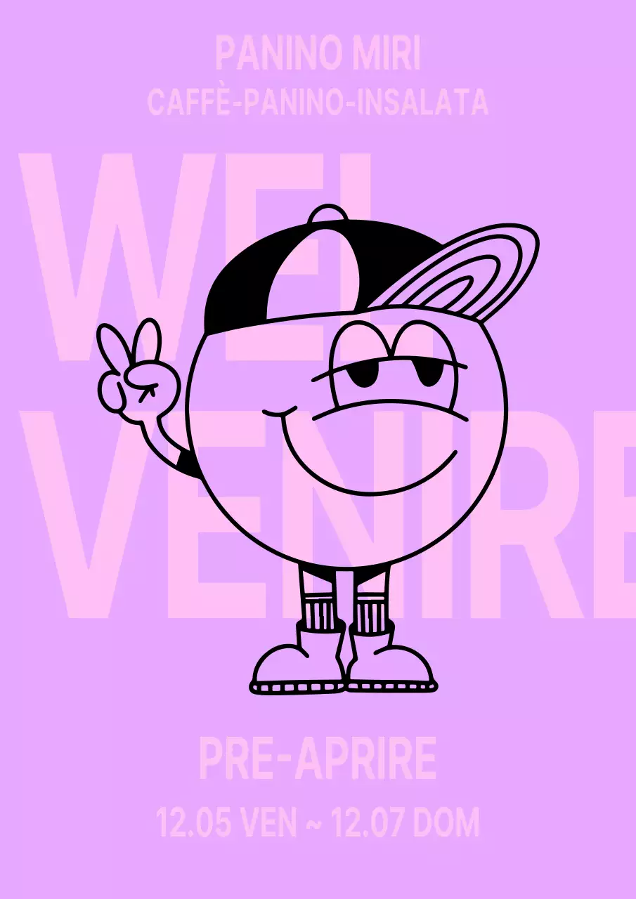 Poster del caffè in malva