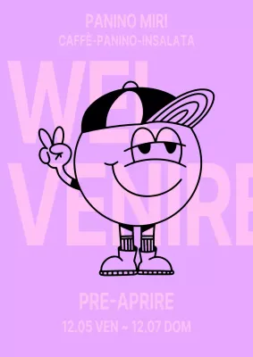 Poster del caffè in malva