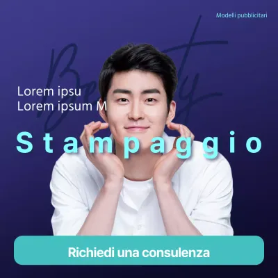 Tema dell'applicazione per la consultazione di chirurgia plastica con modello maschile nero e blu