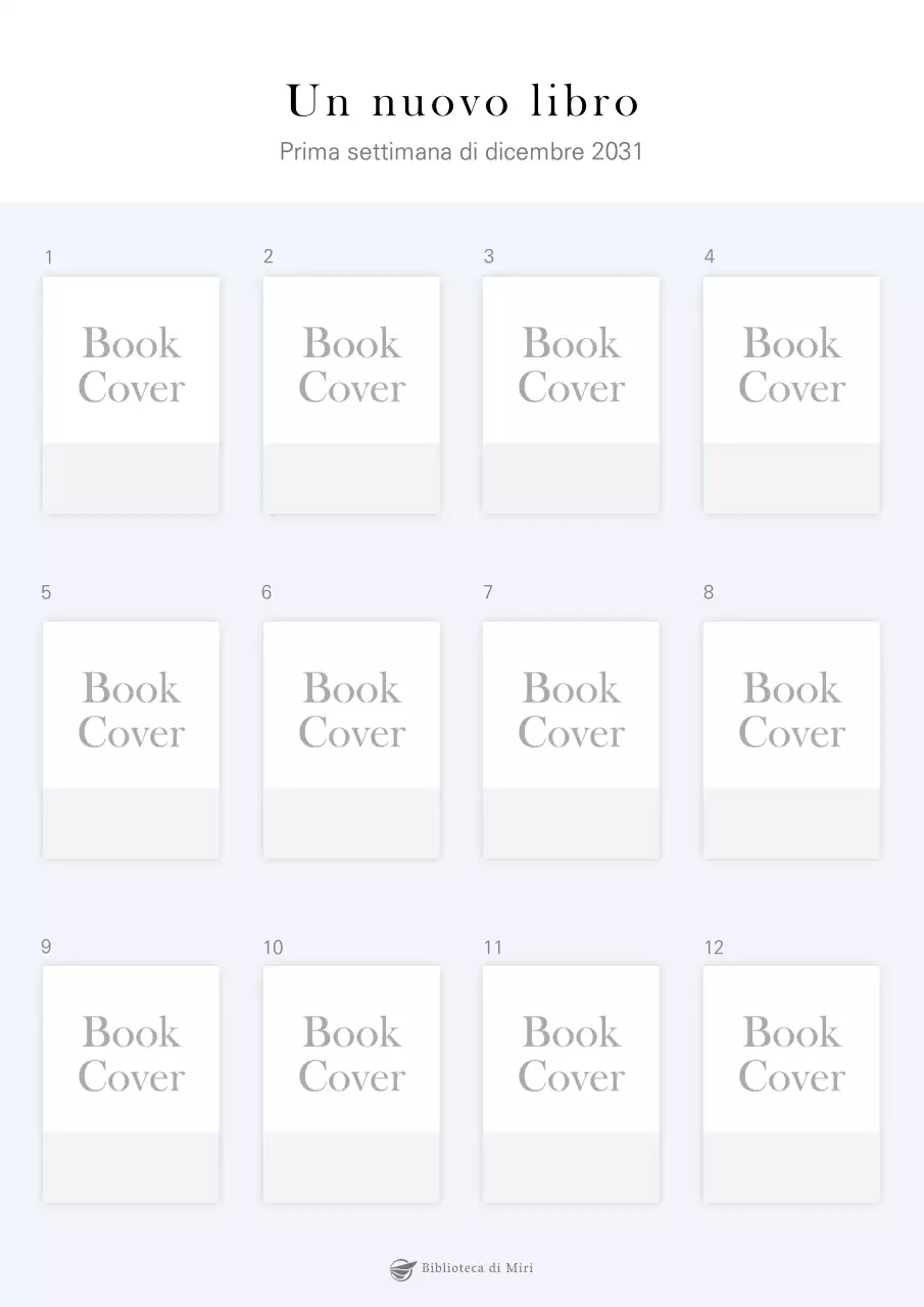 Elenco di libri con semplice cornice di copertina color malva