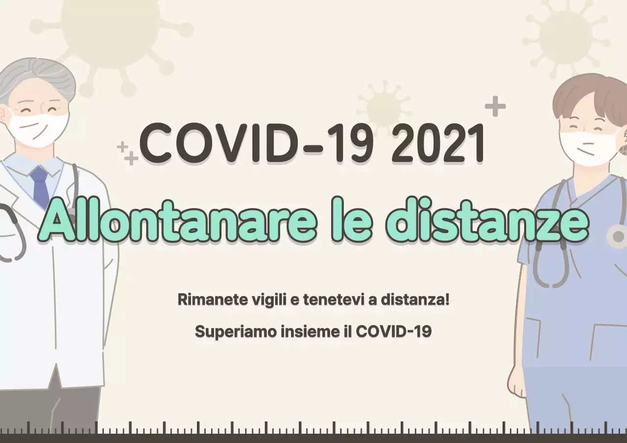 Distinzione del Coronavirus in beige menta e rosa