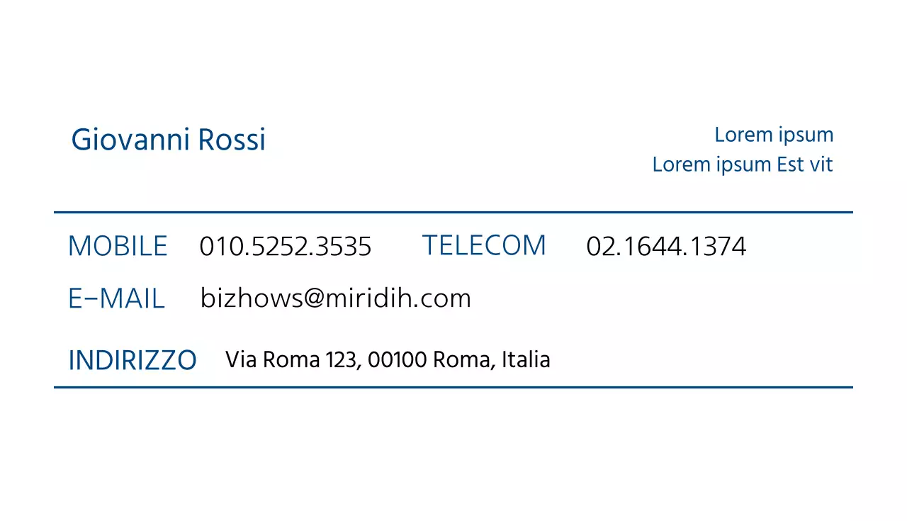 Biglietti da visita aziendali