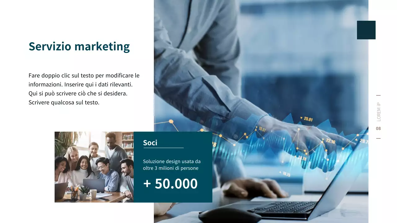 Proposta commerciale semplice in turchese e marrone