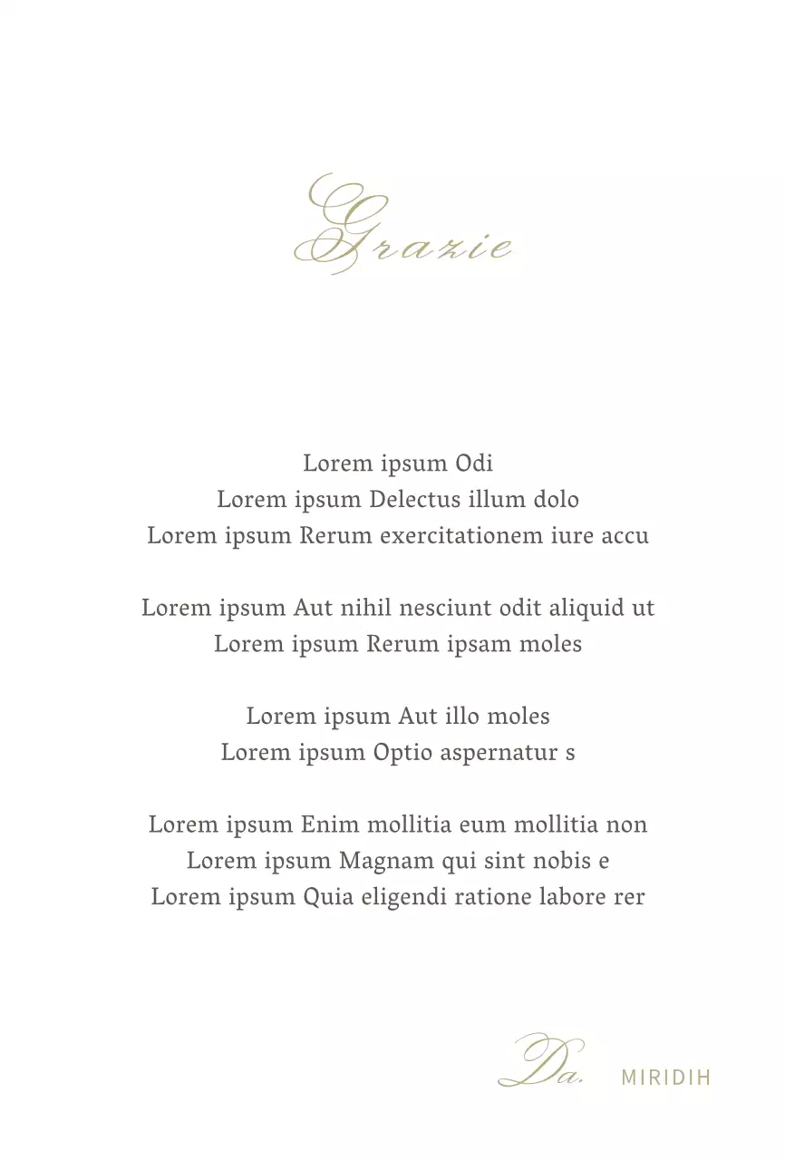 Cartolina bianca di ringraziamento per un acquisto semplice