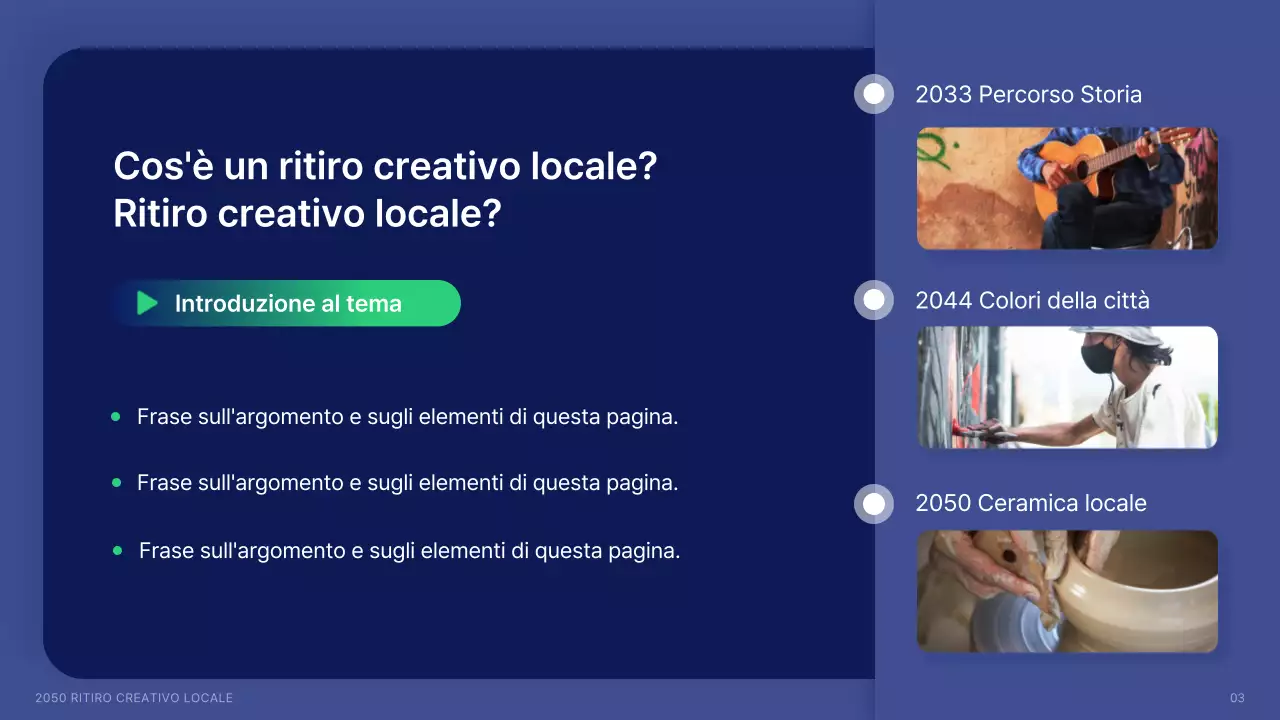 Reclutamento di creativi locali con forme in blu marino e colori d'accento