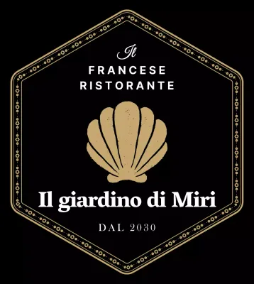 Un ristorante francese con una cornice d'oro decorata