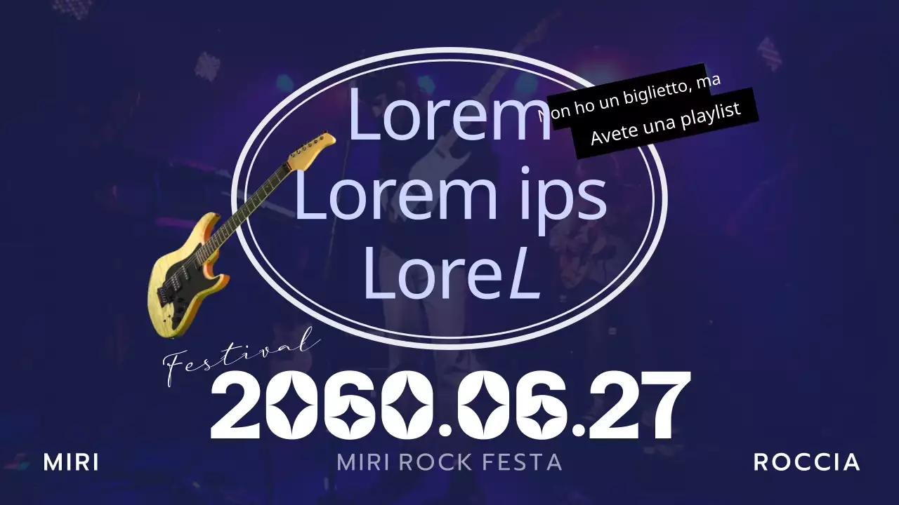 Miniatura di YouTube di un festival rock in blu