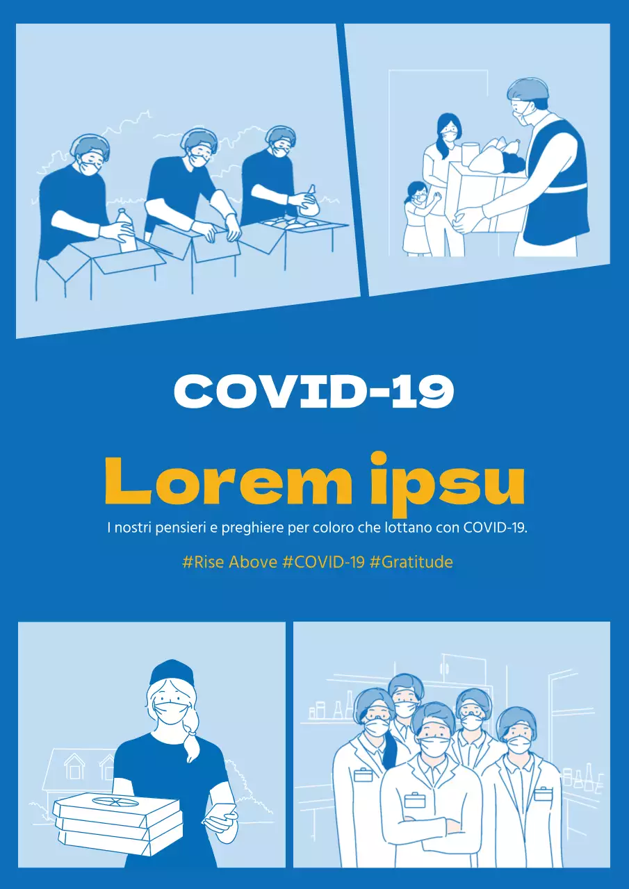 Illustrazione blu pulito corona tifo vaccino