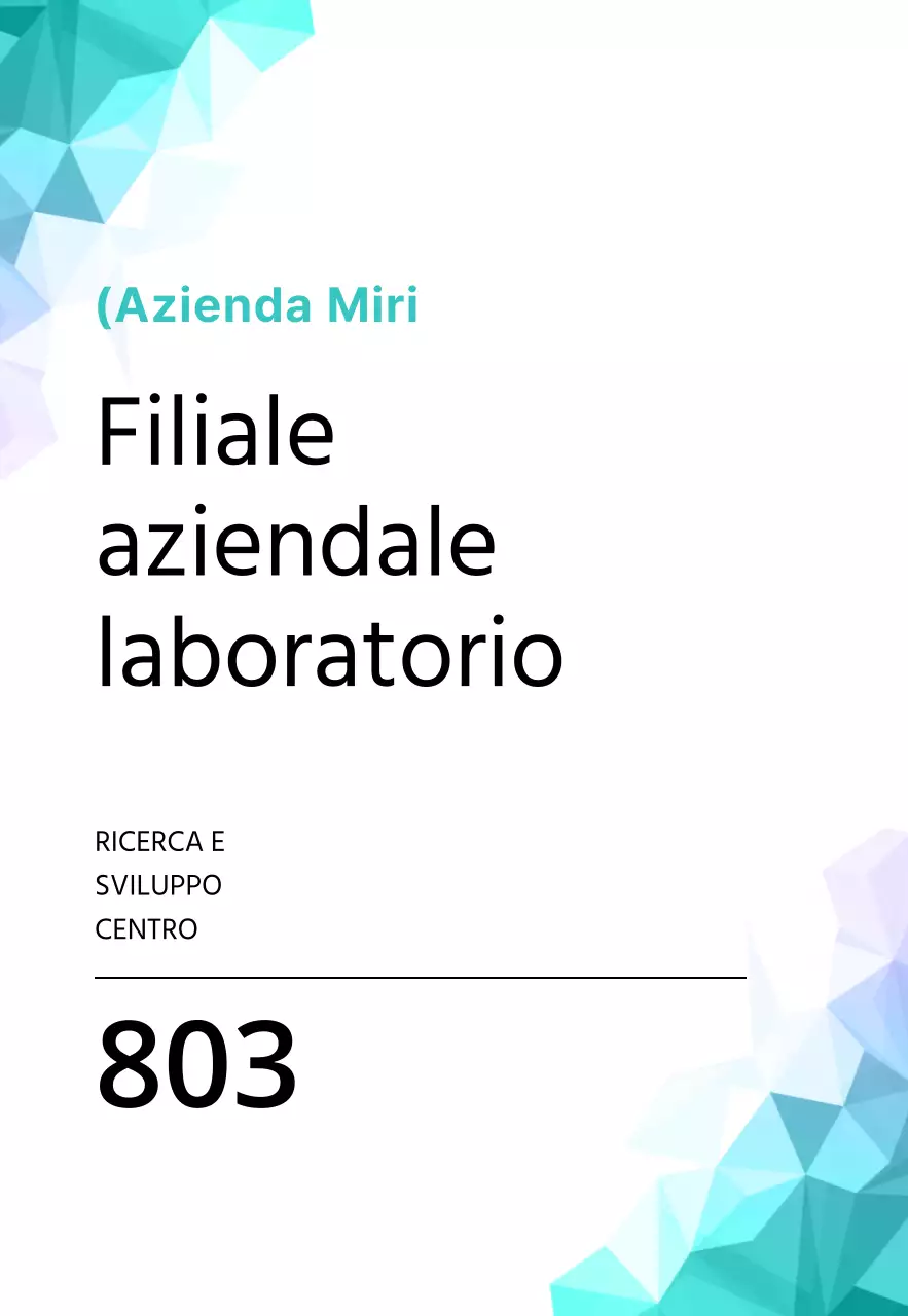 Impresa commerciale con motivo geometrico in tonalità blu