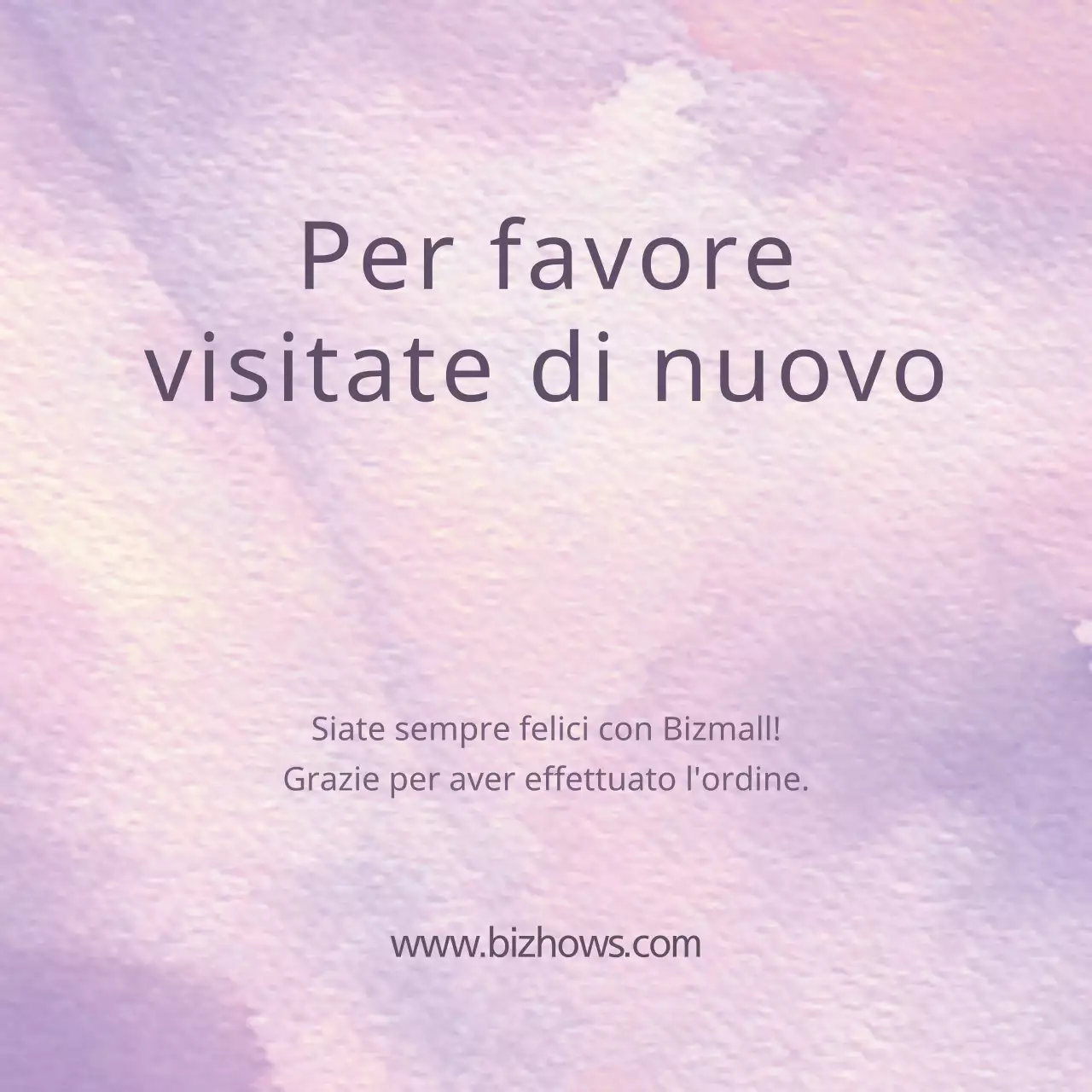 Vi invitiamo a visitarci di nuovo