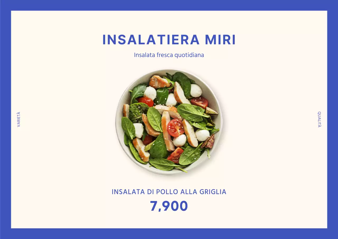 Poster di via dell'insalata blu