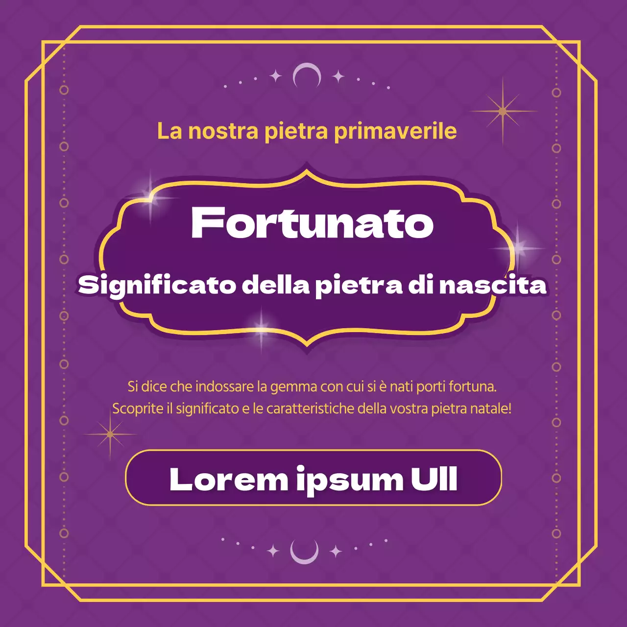 Concetto di carta dei tarocchi viola Carte di nascitaNews Design