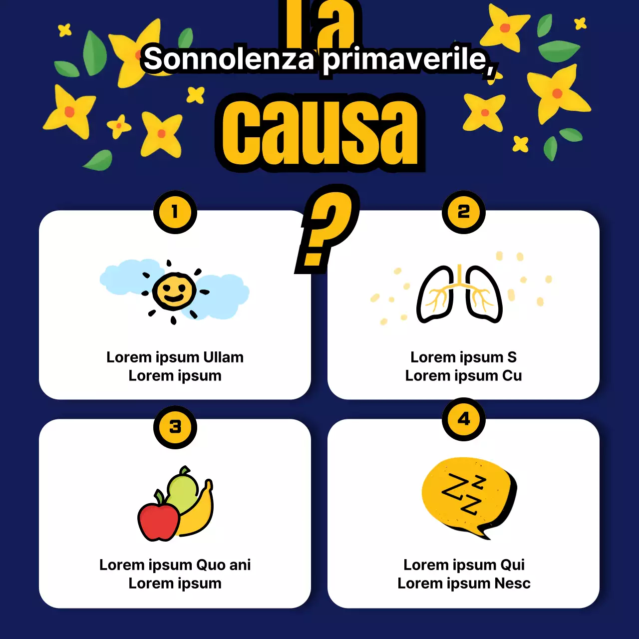 Avviso di guida sonnolenta con tema blu e giallo